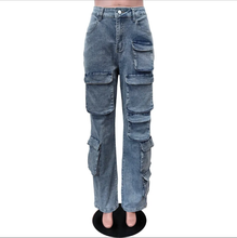 Load image into Gallery viewer, Casual Multi-pockets Straight Jeans
