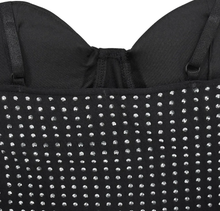 Load image into Gallery viewer, Mesh Hot Drill Sling Mini Dress
