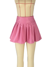 Load image into Gallery viewer, Fashion PU Leather Pleated Skirt
