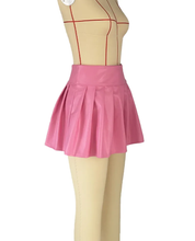 Load image into Gallery viewer, Fashion PU Leather Pleated Skirt
