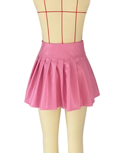 Load image into Gallery viewer, Fashion PU Leather Pleated Skirt

