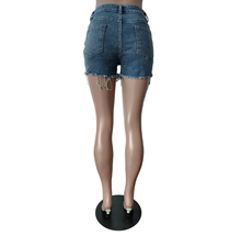 Load image into Gallery viewer, Fashion Beaded Denim Shorts
