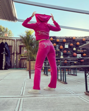 Load image into Gallery viewer, Velvet Coat Pants Two Piece Set
