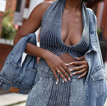 Load image into Gallery viewer, Sexy Knits Sleeveless Vest Flare Pants 2 Piece Set
