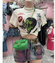 Load image into Gallery viewer, Fashion Stained Denim Mini Skirt
