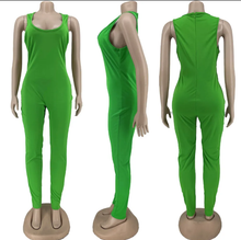 Load image into Gallery viewer, Solid Color Sleeveless Jumpsuit+Long Coat Two Piece Set
