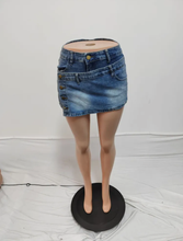 Load image into Gallery viewer, Fashion Irregular Denim Half-body Skirt
