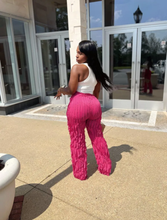 Load image into Gallery viewer, Mesh Wave Ruffle Wide Leg Pants
