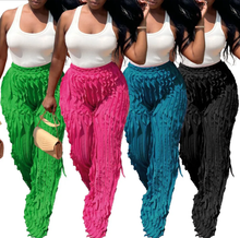 Load image into Gallery viewer, Mesh Wave Ruffle Wide Leg Pants
