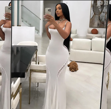 Load image into Gallery viewer, Sexy Sling Hollow Out Solid Maxi Dress
