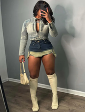 Load image into Gallery viewer, Vintage Sexy Zipper Denim Skirt
