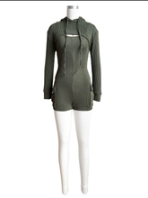 Load image into Gallery viewer, Long Sleeve Hooded Sling Slim Fit Romeper Two Piece Set
