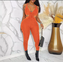 Load image into Gallery viewer, Hollow Out Solid Color Sleeveless Jumpsuit
