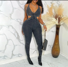 Load image into Gallery viewer, Hollow Out Solid Color Sleeveless Jumpsuit
