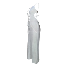 Load image into Gallery viewer, Sexy Tie Up Hollow Out Backless Knit Maxi Dress
