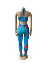 Load image into Gallery viewer, Sexy Abstract Print Backless Jumpsuit
