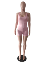 Load image into Gallery viewer, Solid Color Sling Tank Tops Two Piece Shorts Set
