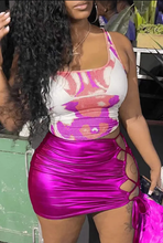 Load image into Gallery viewer, Sexy Print Sling Tops And Tie Up Skirt 2 Piece Set

