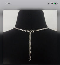 Load image into Gallery viewer, Punk Rhinestone Cross Pendant Necklace
