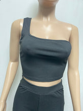 Load image into Gallery viewer, Rib Solid Color Tank Top Shorts Two Piece Set
