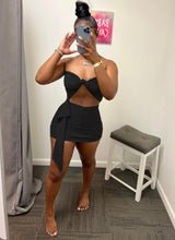 Load image into Gallery viewer, Solid Tube Top Mini Skirt Two Piece Sets
