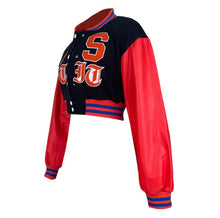 Load image into Gallery viewer, Fashion Letter Print Loose Short Baseball Jacket
