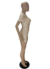 Load image into Gallery viewer, Solid T Shirt And Shorts Two Piece Sets
