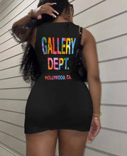 Load image into Gallery viewer, Letter Print Sleeveless Mini Dress
