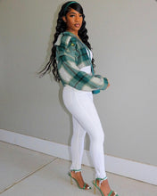 Load image into Gallery viewer, Plus Size Plaid Print Lapel Fashion Casual Coat
