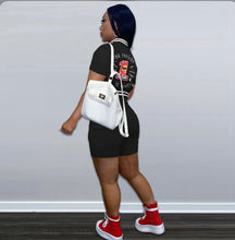 Load image into Gallery viewer, Fashion Printing Press Button Baseball Jacket Shorts Set
