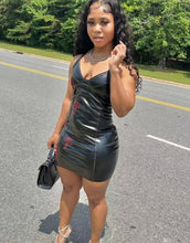Load image into Gallery viewer, PU Leather Night Club Sling Mini Dress
