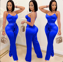 Load image into Gallery viewer, Sexy Spaghetti Strap Sashes Straight Jumpsuit
