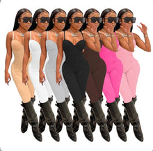 Load image into Gallery viewer, Solid Color Sexy Sling Jumpsuit
