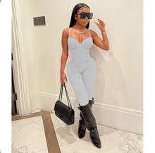 Load image into Gallery viewer, Solid Color Sexy Sling Jumpsuit

