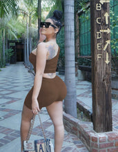 Load image into Gallery viewer, Rib Solid Color Tank Top Shorts Two Piece Set
