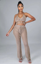 Load image into Gallery viewer, Sexy Tassels Hollow Out Halter Top Pants Two Piece Set
