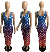 Load image into Gallery viewer, Sexy Printed Sleeveless Maxi Dress
