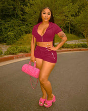 Load image into Gallery viewer, Solid Hooded Zipper Two Piece Shorts Sets
