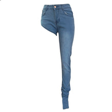 Load image into Gallery viewer, Denim Asymmetric Skinny Jeans
