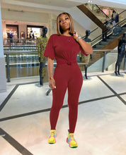 Load image into Gallery viewer, Plus Size Solid Short Sleeve Two Piece Pants Set
