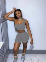 Load image into Gallery viewer, Casual Sports Solid Tank Top Shorts Two Piece Set
