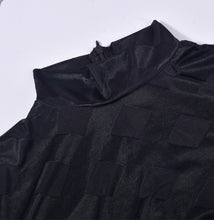 Load image into Gallery viewer, Long Sleeved Patchwork Feather Mesh Jumpsuit
