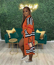 Load image into Gallery viewer, Casual Cardigan Long Knit Striped Coat
