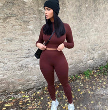 Load image into Gallery viewer, Fashion Casual Long Sleeve Pants Two Piece Set

