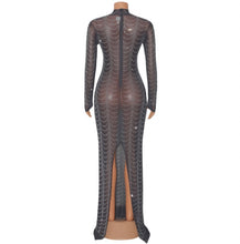 Load image into Gallery viewer, Sexy Mesh See Through Long Sleeve Club Dress
