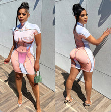 Load image into Gallery viewer, Sexy Printed Short Sleeve Slim Mini Dress
