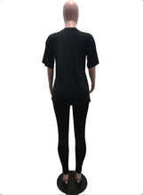 Load image into Gallery viewer, Solid Color Short Sleeve Pants Loose Two Piece Set
