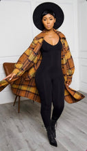 Load image into Gallery viewer, Plus Size Plaid Full Sleeve Split Long Coat
