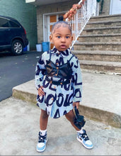 Load image into Gallery viewer, Kids Girls Letter Shirt + PU Leather Small Sling Two Piece Set
