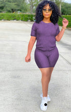 Load image into Gallery viewer, A Sports Casual Round Neck Solid Color Short Sleeve Shorts Two Piece Sets
